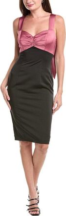 Rene Ruiz Satin & Crepe Cocktail Dress