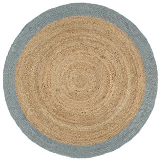 vidaXL Alfombra Hecha A Mano De Yute Con Borde Verde Oliva 210 Cm Vidaxl