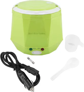 OEM Olla Arrocera El&eacute;ctrica Port&aacute;til Multifuncional De 12 V Y 100 W Con Vaporizador Para Coche, Color Verde