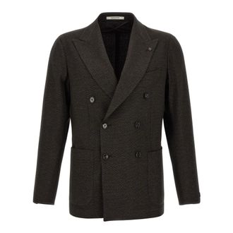 Tagliatore Jassen, Heren, Bruin, 2Xl, Wol, Montecarlo Double-Breasted Blazer