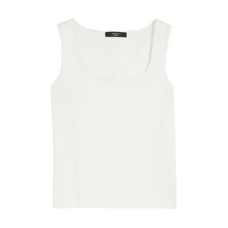 Max Mara Dames, Tops, Wit, Maat: L