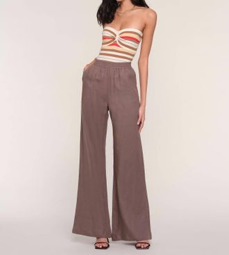 Heartloom Edy Relaxed Fit Wide Leg Pant In Driftwood