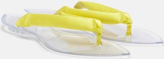Alaia Ala&iuml;a Invisible satin thong sandals