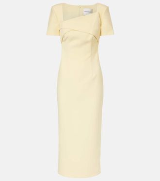 Roland Mouret Draped cr&ecirc;pe cocktail dress