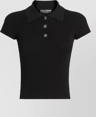 Dolce & Gabbana ribbed polo top