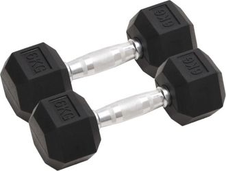 vidaXL Mancuernas 2 Unidades Total Hierro Fundido 12 Kg Vidaxl