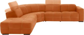 Egoitaliano Ecksofa »Sauvanne, Designsofa der Extraklasse, elegant und bequem« wahlweise mit elektrischer Relaxfunktion, Kopfteilverstellung