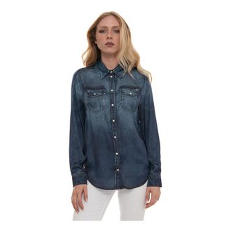 Liu Jo Denim Shirts, female, Blue, Size: 2XL Womens soft shirt