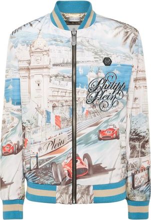 Philipp Plein Satijnen Bomberjack Monaco Cote dAzur - Heren - Bomber jackets - Veelkleurig - M - Satijn - Jassen