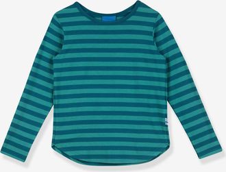 Finkid Gestreiftes Mädchen Langarmshirt MERISILLI finkid aquamarine