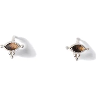 Chan Luu Della Smoky Quartz Stud Earrings in Smokey Quartz at Nordstrom
