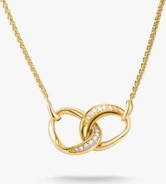 Thomas Sabo catenina con zirconi bianchi in oro giallo, bianco