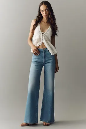 Mother High-Rise Hustler Roller Sneak Jeans