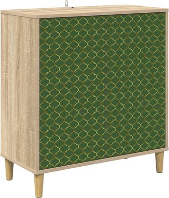 vidaXL Aparador Geleen Sonoma 69 X 33 X 75 Cm Madera De Ingenier&iacute;a Vidaxl