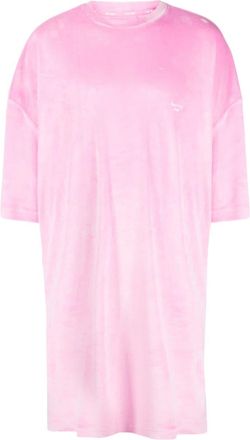 Team Wang Sparkles velvet shirtdress - unisex - Polyester/Spandex/Elastane - One Size - Pink