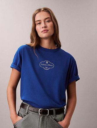 Calvin Klein Camiseta Boxy Con Logo Gr&aacute;fico De C&oacute;ctel