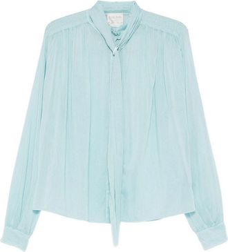 Forte_Forte Light Blue Cotton-Silk Blend Shirt