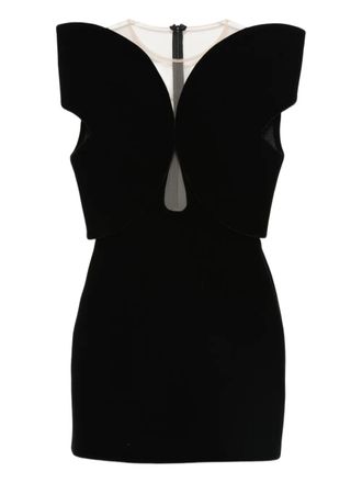 DAVID KOMA cut-out mini dress - Black