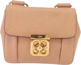 Chlo&eacute; Pre-owned Cross Body Bags, female, Pink, Size: ONE SIZE Pre-owned Elsie chain shoulder bag
