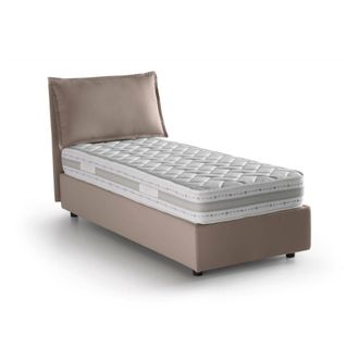 Talamo Italia Talamo Italia - Cama Individual Penelope, Cama Contenedor Con Revestimiento De Tela, 100% Made In Italy, Apertura Frontal, Con Colch&oacute;n Cm 90x190 Inclu