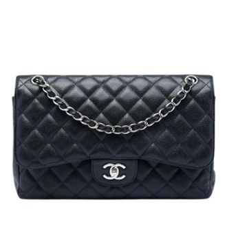 Chanel Pre-owned Vintage Double Flap Shoulder Bag - Dames - Pre-owned - Zwart - Maat: ONE Size Leer