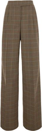 Etro Broeken, Dames, Bruin, L, Wol, Prince of Wales Broek