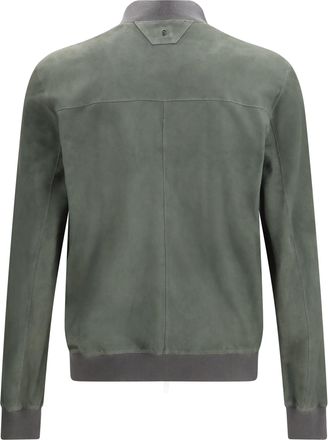 Salvatore Santoro Mens Suede Jacket Grey Calf Leather Bos Taurus