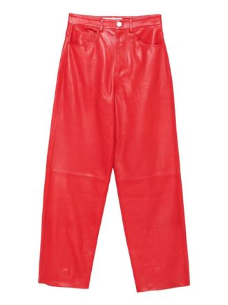 Róhe lambskin pants - women - Lamb Skin - 34 - Red