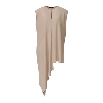 Fabiana Filippi Sleeveless Tops, female, Beige, Size: M Sleeveless Top