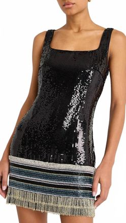 Amanda Uprichard Augustine Sequin Mini Dress In Black Multi