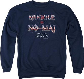 Gildan Fantastic Beasts Uk Us No Maj Adult Crewneck Sweatshirt