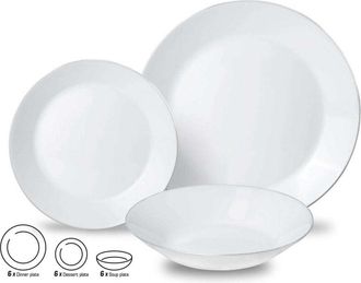 OEM Juego De Vajilla 18 Piezas Platos Para 6 Personas Kinghoff Kh-1877