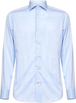 D4.0 buttoned shirt - men - Cotton/Lycra - 40 - Blue