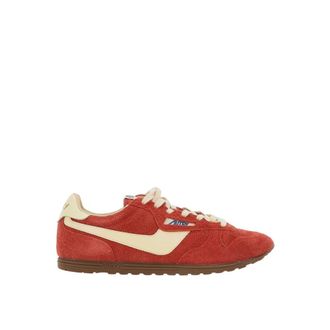 Autry Su&egrave;de en leren lage running sneakers - Heren - Sneakers - Rood - 45 EU - Su&egrave;de - Schoenen