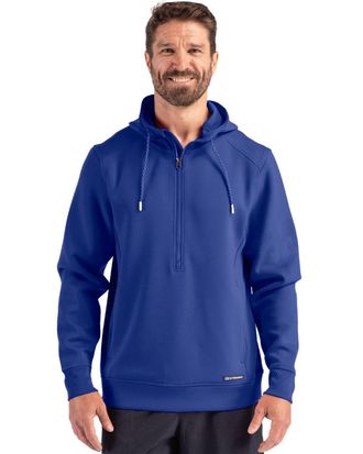 Cutter & Buck Roam Epic Versatility Half Zip Recycled Mens Hooded Pullover