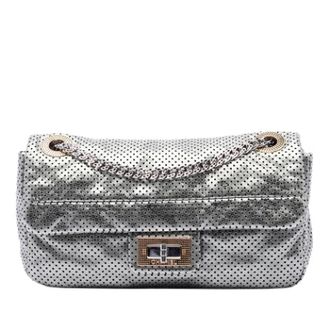 Chanel Pre-owned Perforated Leather Shoulder Bag - Dames - Pre-owned - Grijs - Maat: ONE Size Leer