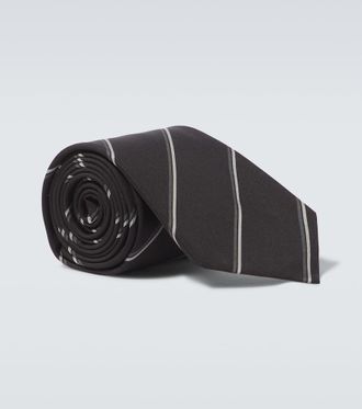 Saint Laurent Striped silk tie