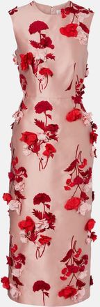 Erdem Abito midi con applicazioni floreali