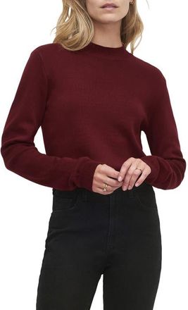Favorite Daughter The Whitney Mock Neck Sweater in Vino at Nordstrom, Size X-Small