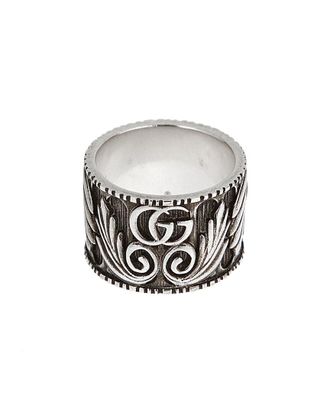 Gucci Silver Interlocking G Band Ring