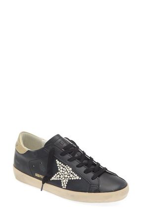 Golden Goose Super-Star Sneaker (Nordstrom Exclusive) in Black/white/gold at Nordstrom, Size 40