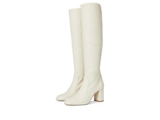Stuart Weitzman Lucie Boot 75 Womens Boots Cream : 10.5 M, Leather