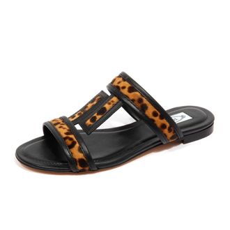 Tod's Sliders, female, Multicolor, 3 UK, Leopard Sandal Leather Model Shoe