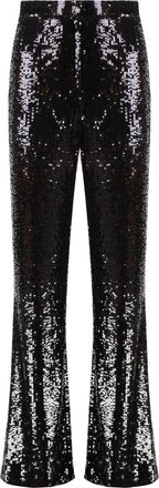 Nili Lotan Womens Sequined Trousers - Black viscose - Size 12 UK
