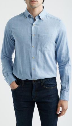 Scott Barber The Chambray Button-Down Shirt in Sky at Nordstrom, Size Xx-Large