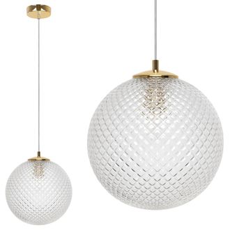 OEM L&aacute;mpara Colgante Cannes 1 Pantalla Plana Transparente 25 Cm E27