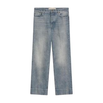 Valentino Vintage Wash Wide Leg Jeans - Heren - Jeans - Blauw - Maat: W32 Katoen