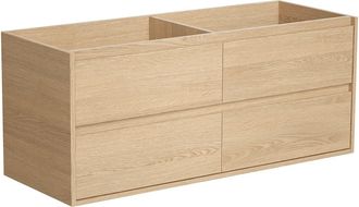 Vente-Unique Mueble de ba&ntilde;o suspendido - Chapado roble - 120 cm - MILIPAM