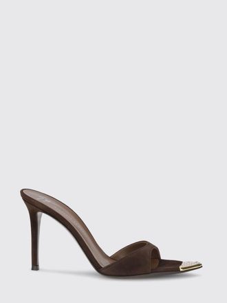 Giuseppe Zanotti Crystal-Embellished Suede Mules with a Stiletto Heel