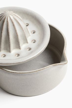 H&M Zitronenpresse mit Reaktivglasur - White